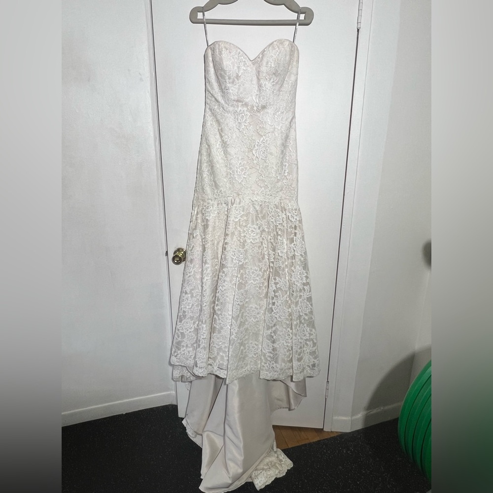 David Tutera Cream Lace Wedding Dress